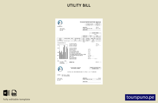 lista para imprimir plantilla de factura de servicios públicos de MGI Energetika